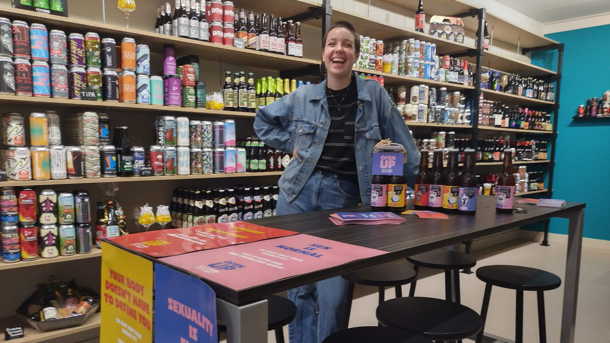 Foto Duifje met bier